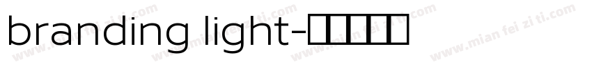 branding light字体转换